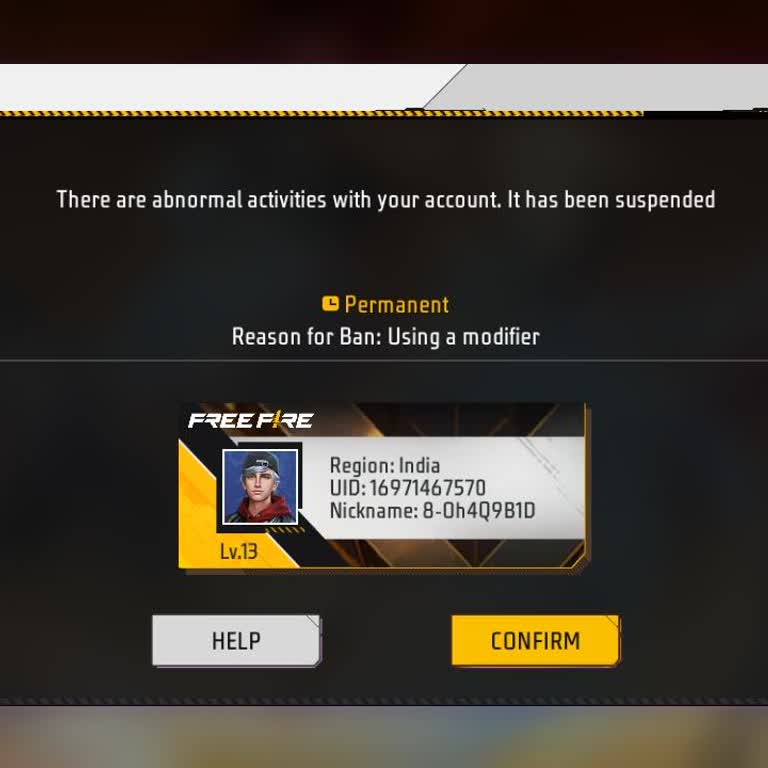 Free Fire Max Account Permanently Banned for Modifier Use Despite No Cheats