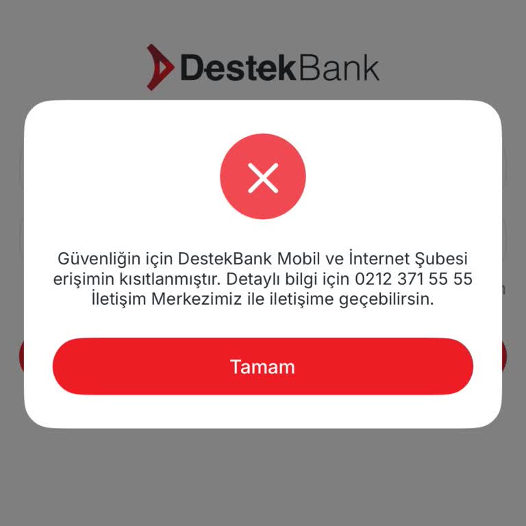 78.000 TL Transferi Sonrası DestekBank Hesabımın Bloke Edilmesi Ve Açıklama Talebi