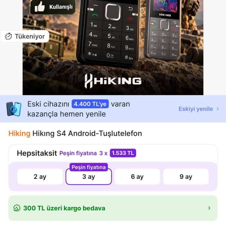 Hepsiburada’da Hiking S4 Telefon Fiyat Düşüşü Sonrası 900 TL İade Talebi