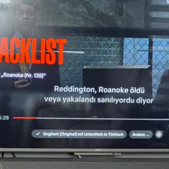 Netflix’te The Blacklist 8. Sezon Almanca Ve Türkçe Ses Seçenekleri Yok