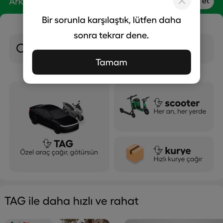 Martı Uygulamasında Araç Kiralama İşlemi Sürekli Hata Veriyor Ve Destek Yanıt Vermiyor