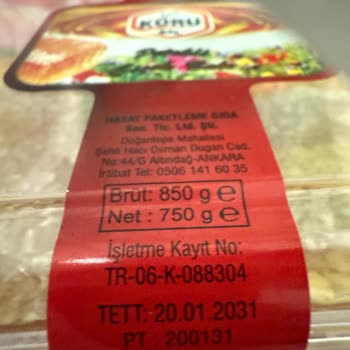 Koru Markalı Petek Balında Gramaj Eksikliği