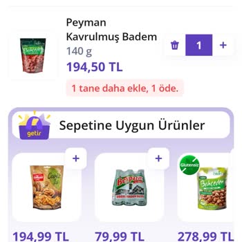 Getir Market’te 1 Alana 1 Bedava Kampanyası Yanıltıcı Ve Eksik Gönderim