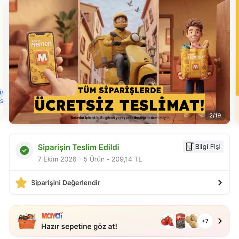 Migros Hemen'de Ücretsiz Teslimat Vaadi İhlal Edildi: 54,90 TL Ücret Talebi