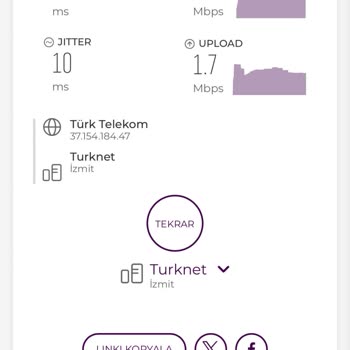 TurkNet 1000 Mbps Paketi İçin Sürekli Düşük Hız Ve Yüksek Ping Sorunu
