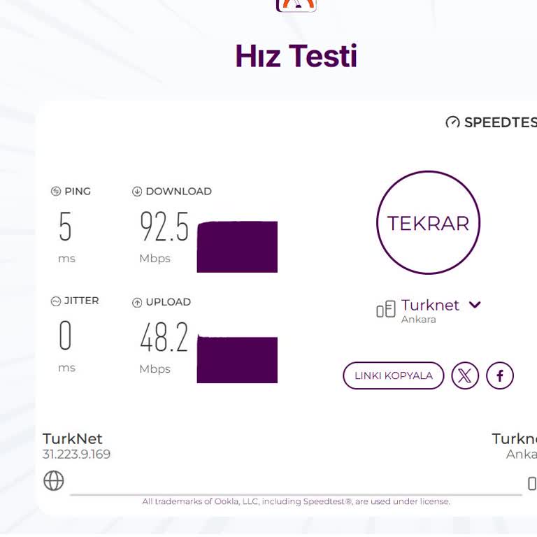 TurkNet 1000 MB Hız Sözünü Tutmuyor, Fazla Ücret İadesi Talebi