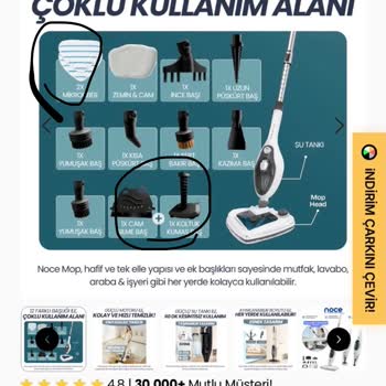 Eksik Parça Ve Performans Sorunu Olan Noce Steam Mop İade Talebi