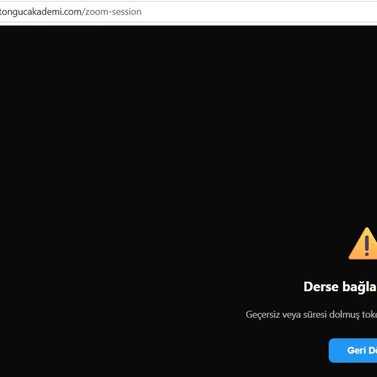 Canlı Ders Token Hatası Nedeniyle Sürekli Giriş Sorunu Ve Yetersiz Çağrı Merkezi Desteği