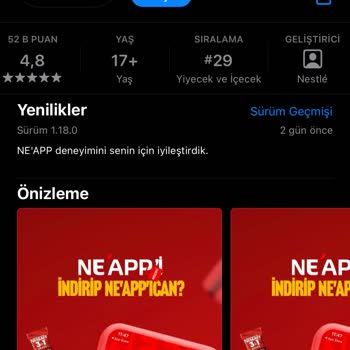 Nescafe Neapp İos Uygulaması 1.18.0 Güncellemesinde Çökme Sorunu