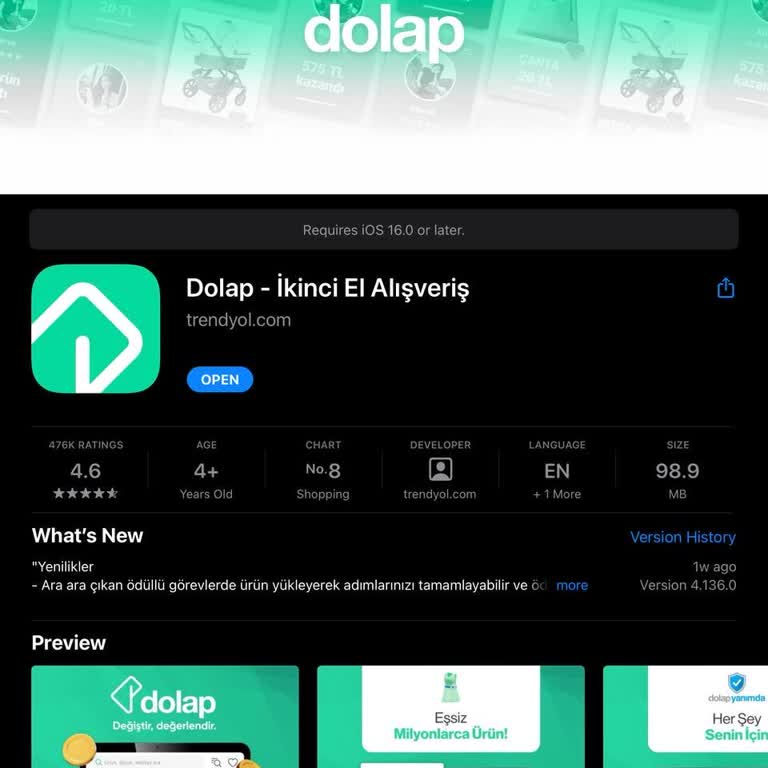 Dolap Uygulamasının 15.6 Sürümünde Güncelleme Eksikliği Kullanıcıları Mağdur Ediyor