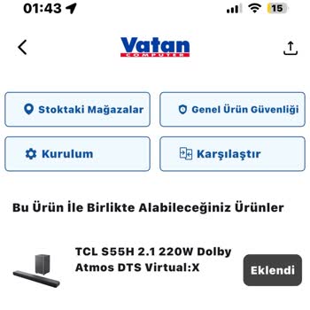 Vatan Bilgisayar’da Açılmamış TV’ye Soundbar Hediyesi Verilmedi