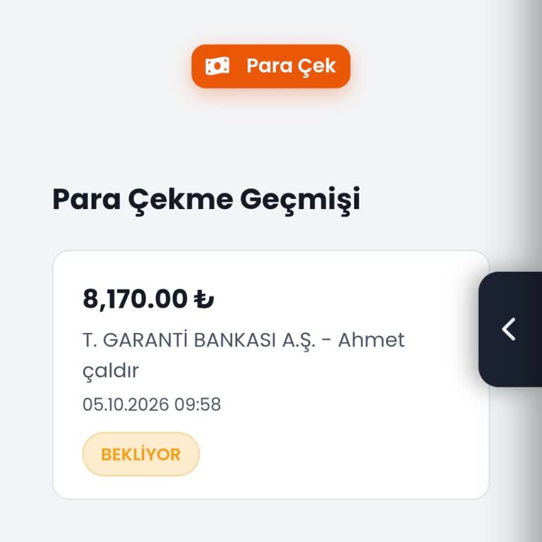 Oyunair.com Satış Platformu Üzerinden 8.170 TL Çekim Talebi Garanti Bankası Hesabına Yatırılmadı