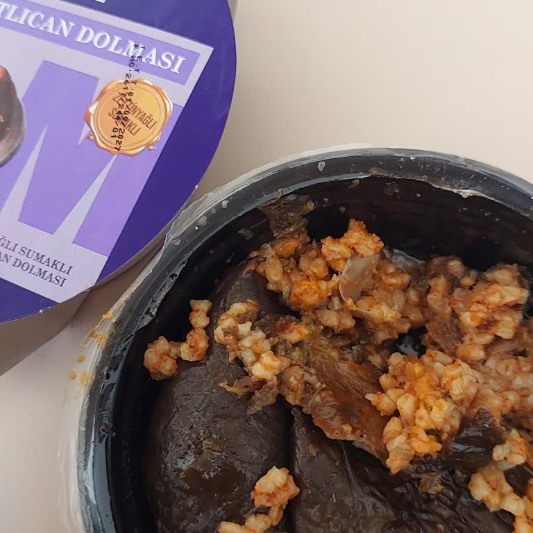 Migros Hemen Kuru Patlıcan Dolmasında Plastik Parça Tespit Edildi