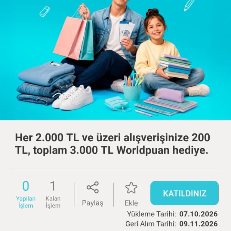 VakıfBank Okula Dönüş Kampanyasında Amazon Alışverişine Puan Yüklenmemesi