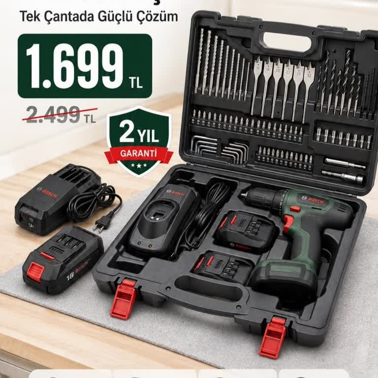 Reklamı Bosch Şarjlı Matkap Ve 84 Parçalık Set Olan Sipariş Yerine Marka İçermeyen Düşük Kalite Ürün Gönderildi Ve İade Talimatı Yok