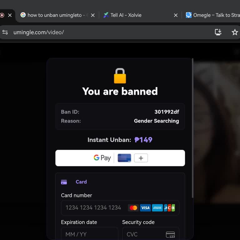 Umingle Demands Payment to Unban a Suspended Account