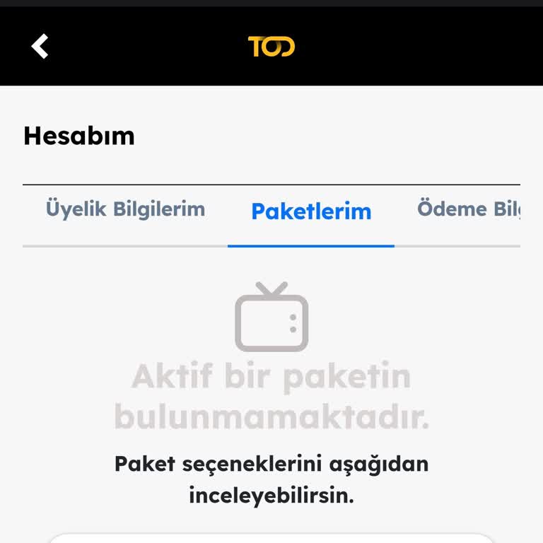 Ödeme Alındı, Tod Üyeliği Paketi Görünmüyor