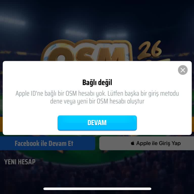 Apple ID İle OSM Hesabına Erişim Sorunu