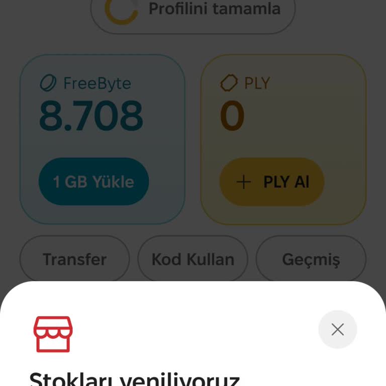 Giftbank Kazan Kazan Uygulamasında 9 Aylık Sürede Puanlarım Kullanılamıyor, Stok Yenileniyor Uyarısı