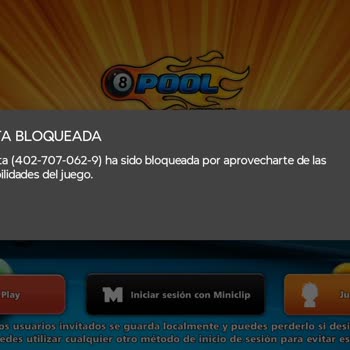 Bloqueo injusto en 8 Ball Pool por falsas vulnerabilidades, solicito recuperación