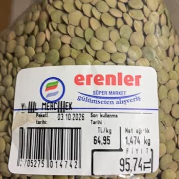Erenler Market Dökme Mercimekte Böcek Bulunması
