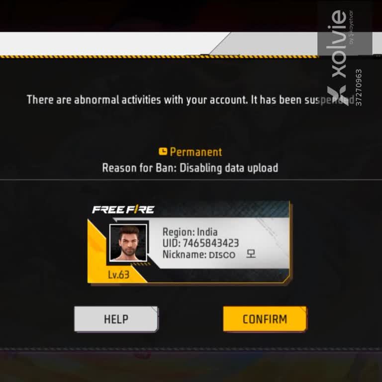 Free Fire Permanent Ban For Disabling Data Upload