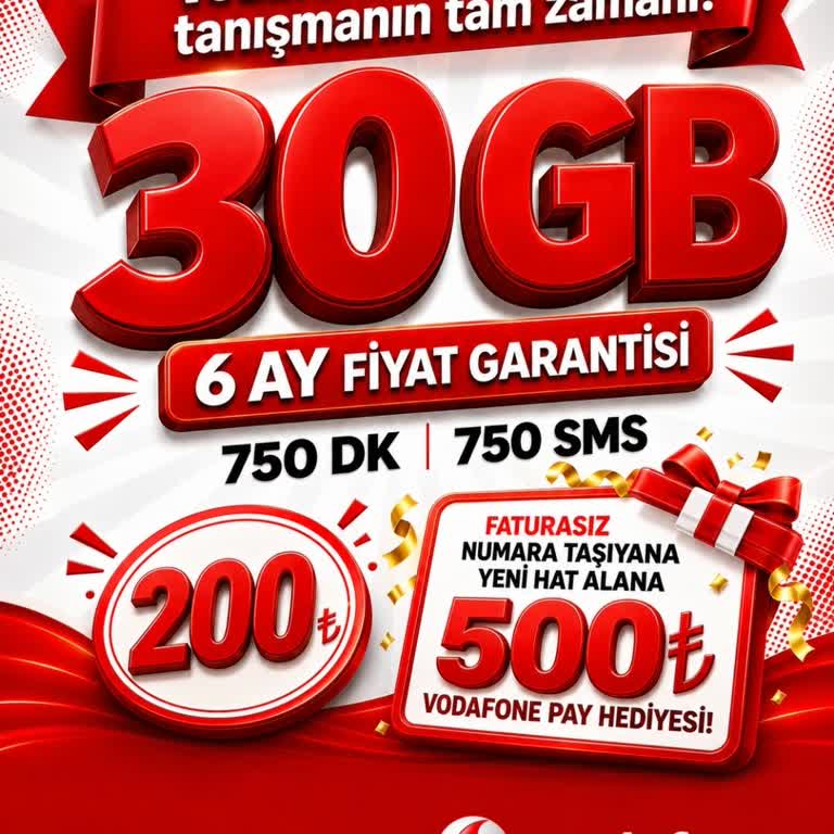 Taahhüt Edilen 500 TL Vodafone Pay Bakiye Yüklenmedi Ve 5G 30 GB Paketi Kaldırıldı