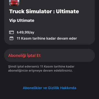 Truck Simülatör Ultimate VIP Aboneliğinde Oyun Parası Ve Çekici Eksik