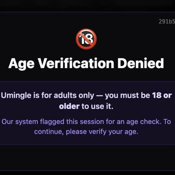 Umingle False Age Restriction