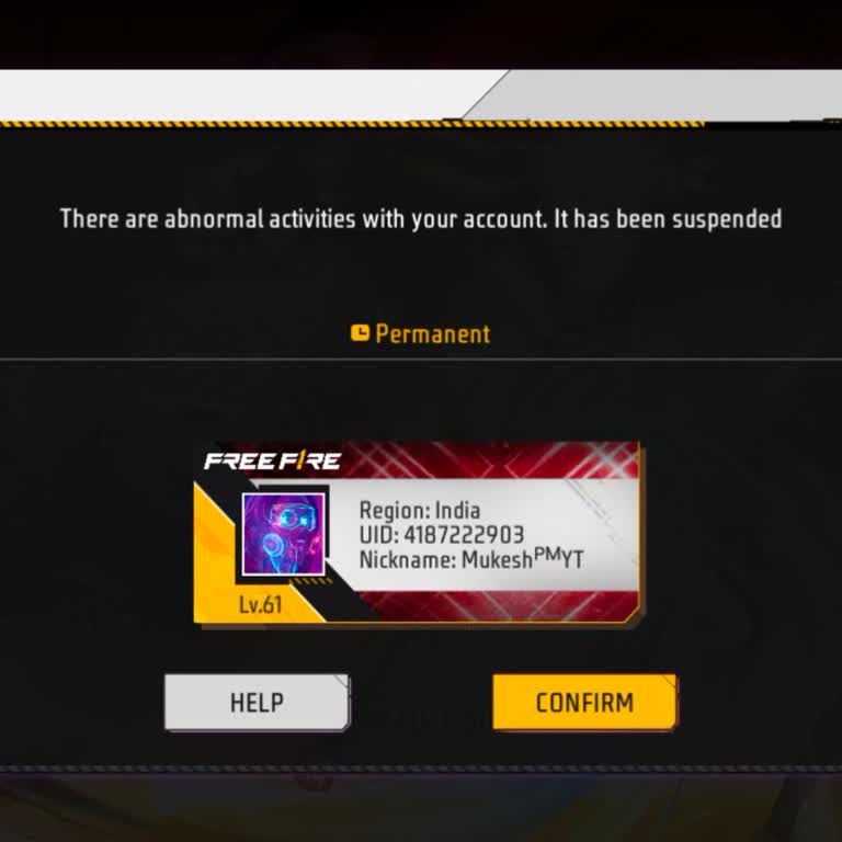 Free Fire MAX Permanent Ban Appeal For UID