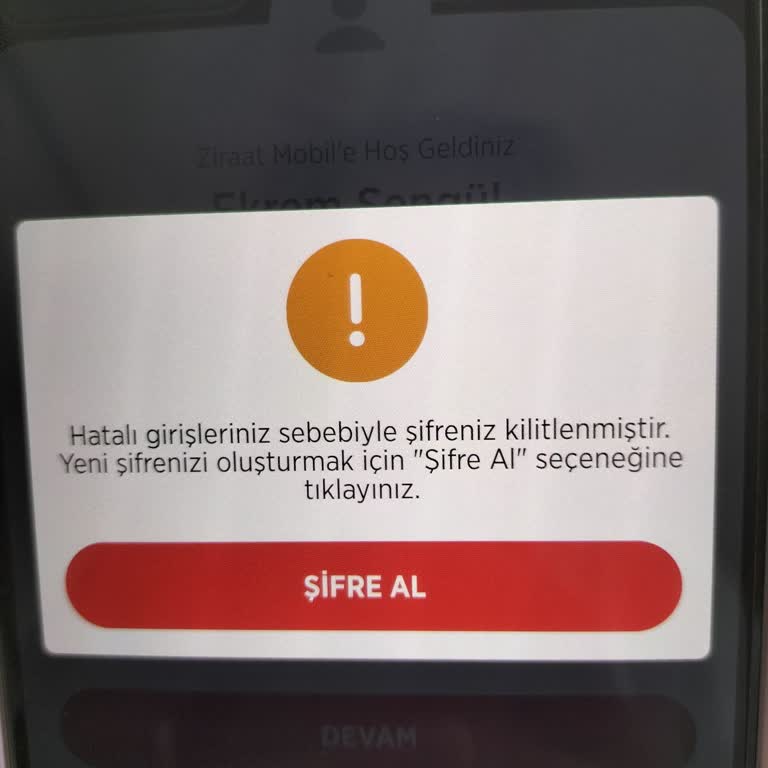 Ziraat Bankası Mobil Şifre Hatasıyla Giriş Yapılamıyor