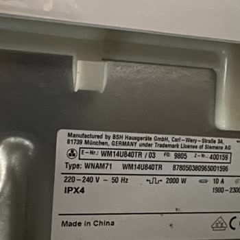 Siemens Çamaşır Makinesinde Orijinal Anakart Değiştirilmeden Geri Gönderildi Ve Kullanılamaz