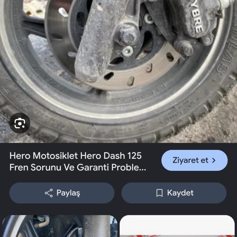 Hero Dash 125 Modelinde Kombine Fren Çalışmıyor Ve Ön Fren Kaliperi Arızası