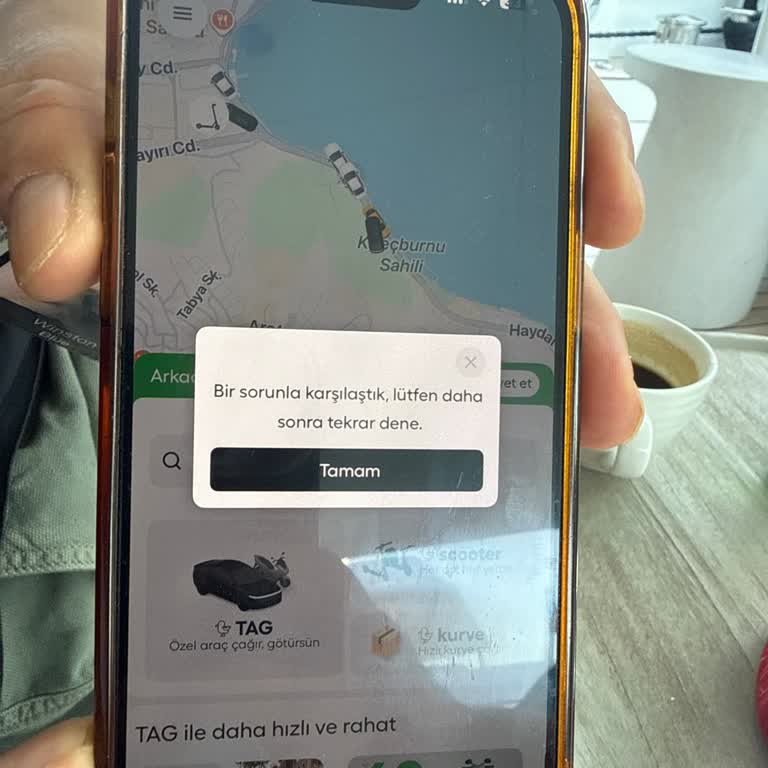 Martı Taksi Uygulamasında Sürekli Hata Mesajı Taksi Çağırmayı Engelliyor