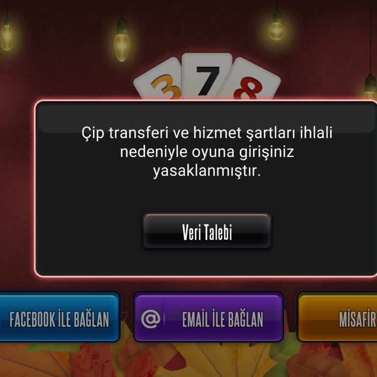 Okey Plus’ta Yeni Başlayan Oyuncunun Haksız Banı Ve Çip İadesi İsteği