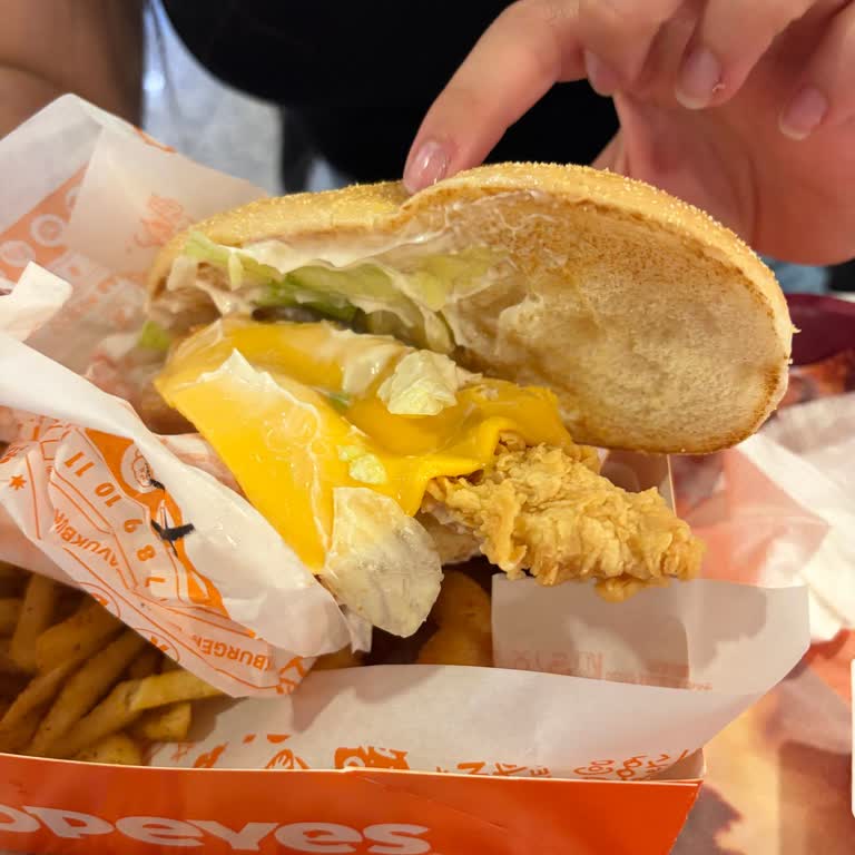 Popeyes Şubesinde Cheddar Peynirinin Eritilmemesi Ve Eksik Gelmesi