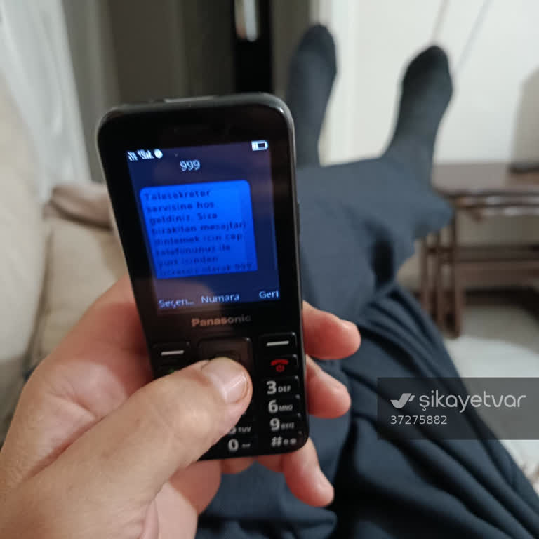 Panasonic Telefonun 9 Tuşuna Basınca 112 Otomatik Araması Ve Okunaksız Mesaj Ekranı