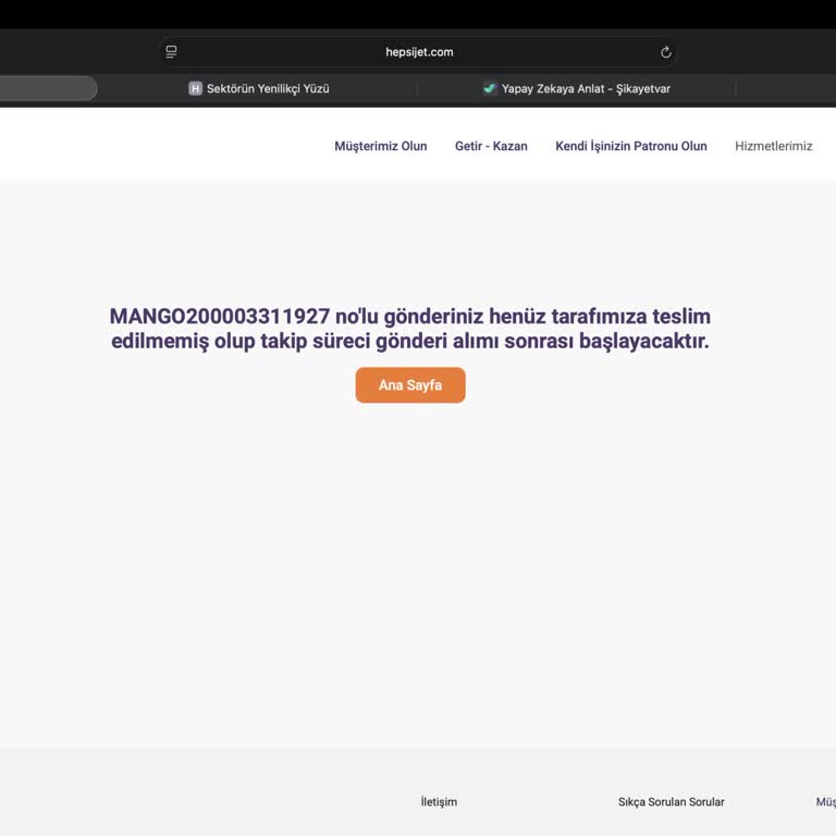 Mango Siparişimin Teslim Edilmemesi Ve Çelişkili Kargo Bilgileri