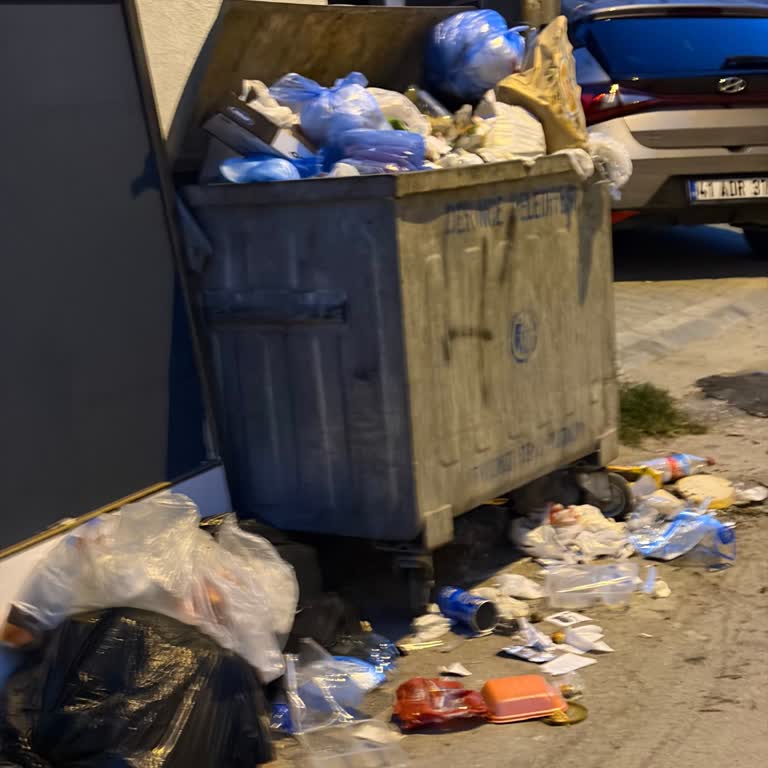 Keskin Sokakta Çöp Konteyneri Düzenli Toplanmıyor Ve Koku Sorunu Oluşuyor