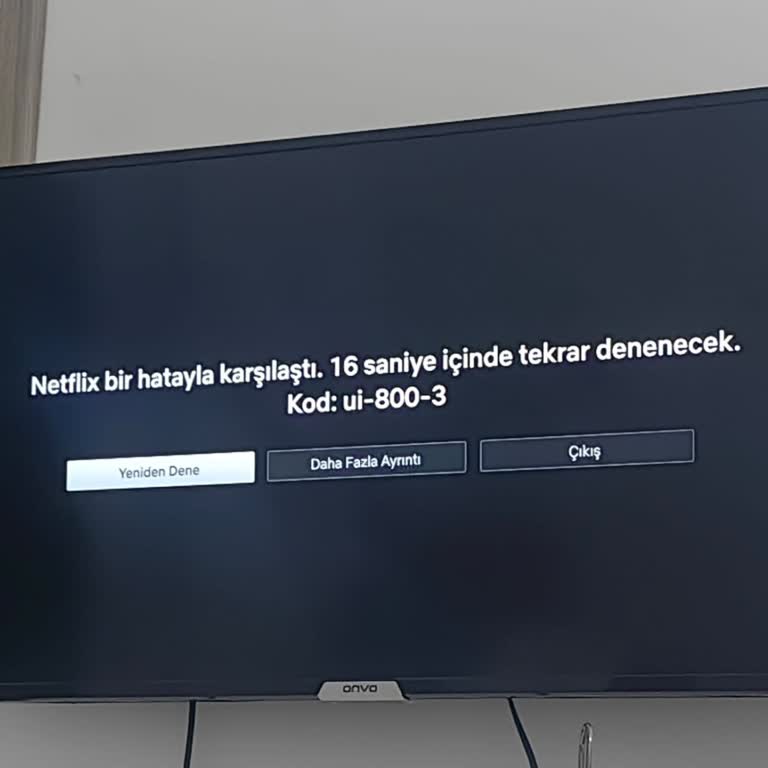 Onvo Televizyonda Netflix Hatası: Sürekli Açılmıyor