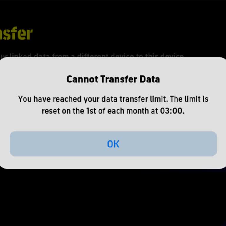 eFootball Data Transfer Issue
