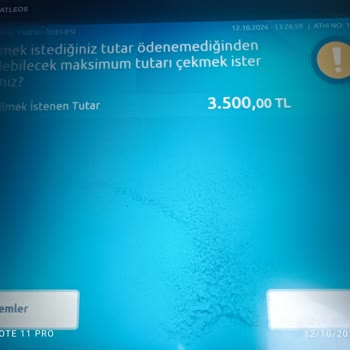 Yapı Kredi ATM'lerinde 3.500 TL'lik İBB Desteği Çekilemedi