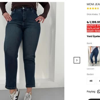Mom Jean Likralı Pantolonun Görsel Renk Farklılığı Ve Kargo Ücreti İadesi Talebi