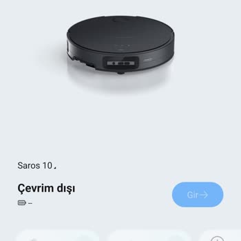 Saros 10 Robot Süpürgede Sürekli Kirli Su Haznesi Takılı Değil Uyarısı Ve Çözüm Bulunamaması