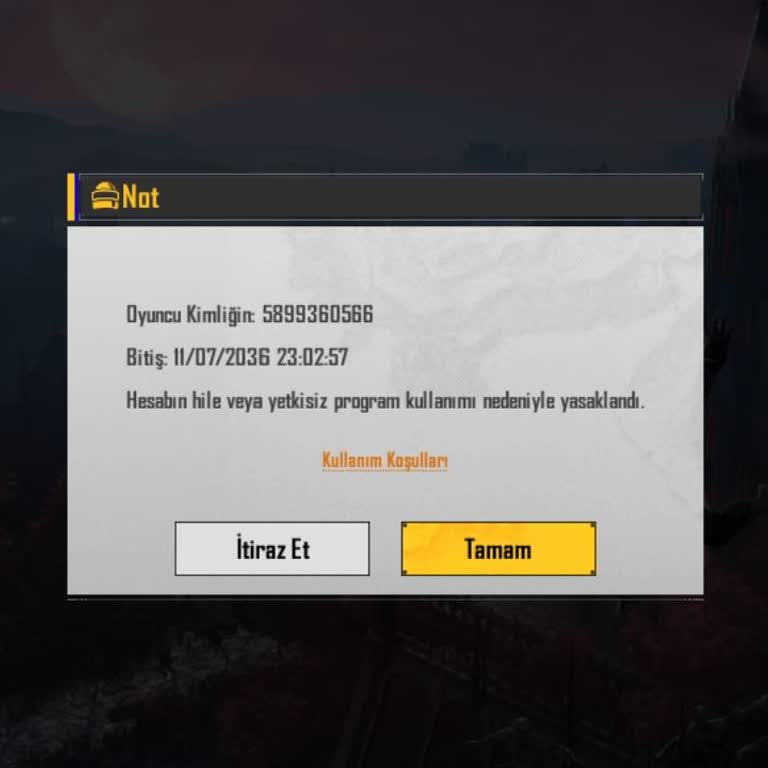 Banlı PUBG Mobile Hesabı İçin 250 TL İadesi Ve Yeni Hesap Talebi
