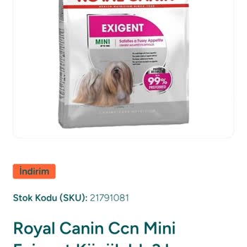 Patidepom’dan Orijinal Olmayan Royal Canin Mini Exigent Maması İçin İade Ve Değişim Talebi