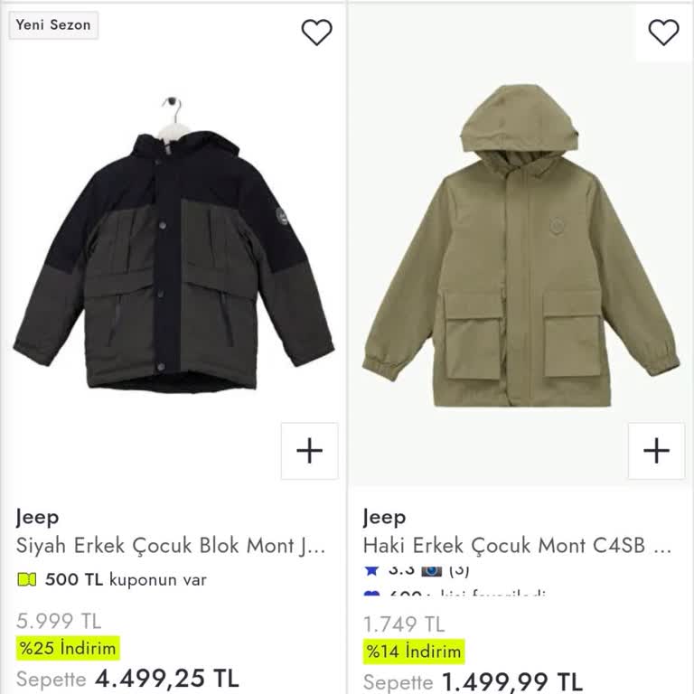 Boyner Mağazasında Çocuk Montu Fiyatı Online'dan 1500 TL Daha Yüksek