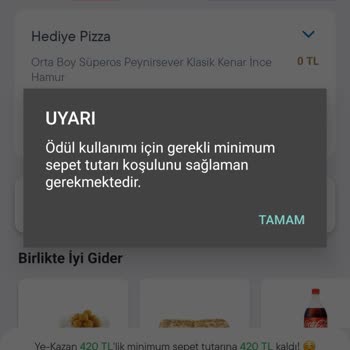 Hediye Pizza Kampanyasında Minimum Sepet Tutarı Ve Kupon Kullanım Kısıtlaması