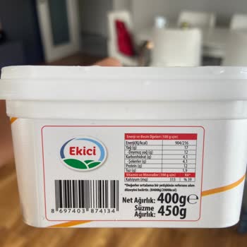 Ekici Tam Yağlı Süzme Peyniri Çamur Kıvamında, Sert İç Kısmı Ve İade Talebi