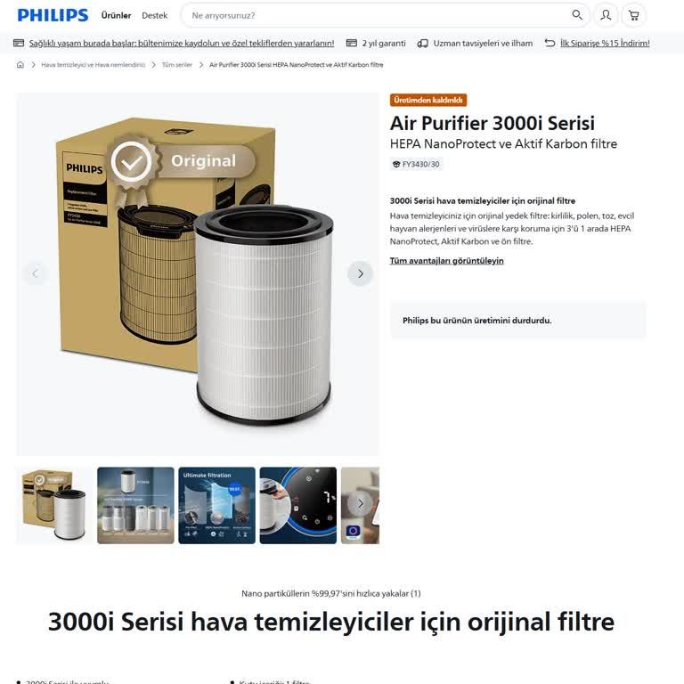 Philips Hava Temizleyici Filtre Üretimi Durdurulduğu İçin Kullanılamaz